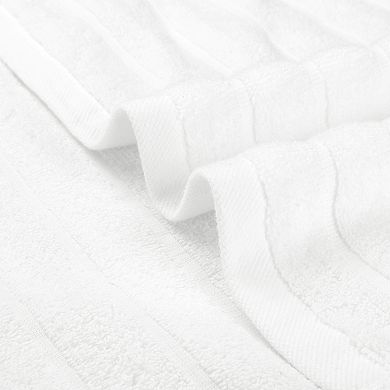 4Pcs Cotton Hand Towels, Striped Pattern Decorative Comfort Towel for Bathroom, Travel 14"x30"