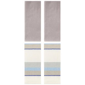 4 pc Cotton Hand Towel Set, Waffle Soft Hand Towels for Home Decor, Hotel and Spa 13"x30"&13"x29"