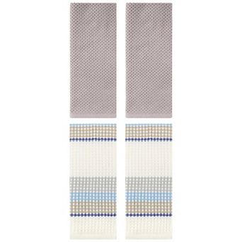4 pc Cotton Hand Towel Set, Waffle Soft Hand Towels for Home Decor, Hotel and Spa 13"x30"&13"x29"