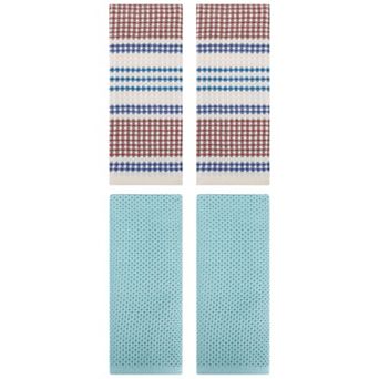 4 pc Cotton Hand Towel Set, Waffle Soft Hand Towels for Home Decor, Hotel and Spa 13"x30"&13"x29"