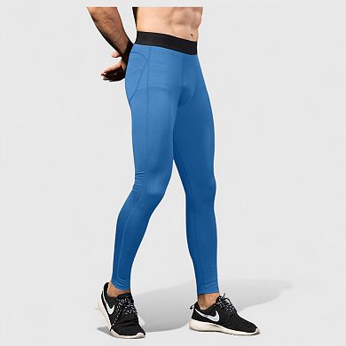 Men's Performance Leggings with Contoured Support Pouch and Seamless Fit for Training and Recovery