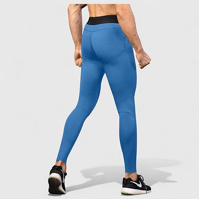 Men's Performance Leggings with Contoured Support Pouch and Seamless Fit for Training and Recovery