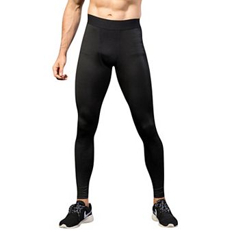 Men's Performance Leggings with Contoured Support Pouch and Seamless Fit for Training and Recovery