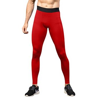 Men's Performance Leggings with Contoured Support Pouch and Seamless Fit for Training and Recovery