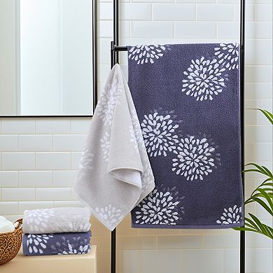 3Pcs Cartoon Patten Hand Towels and Hanging Bathroom Hand Towels with Loops Set 6"x15"&14"x30"