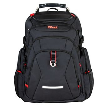 Opack Unisex Adult Adjustable Polyester Laptop Backpack Black
