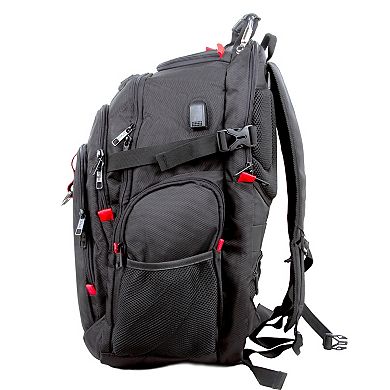 Opack Unisex Adult Adjustable Polyester Laptop Backpack Black