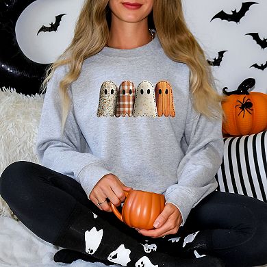Four Ghosts Shadow Quilted Printed - Womens Sweatshirt