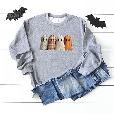 Four Ghosts Shadow Quilted Printed - Womens Sweatshirt