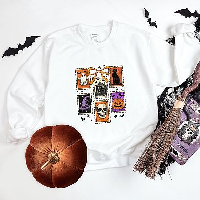 Coquette Halloween Stamps - Women's Graphic Sweatshirt