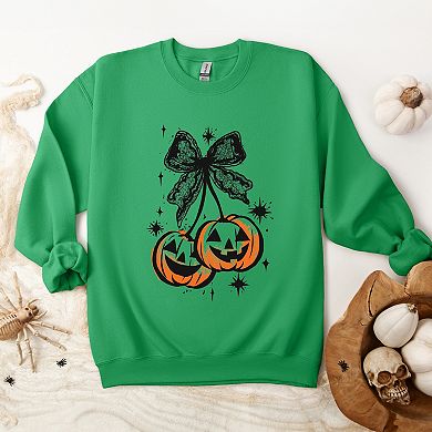 Coquette Pumpkin Cherries - Womens Sweatshirt