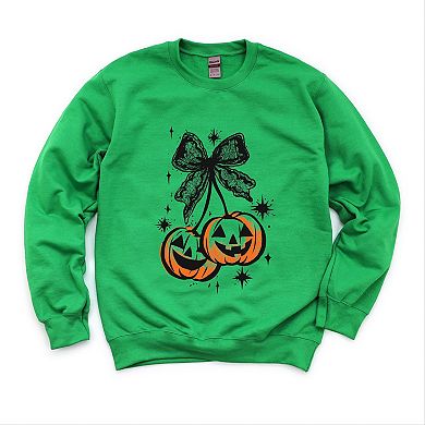 Coquette Pumpkin Cherries - Womens Sweatshirt