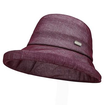 Women's Structured Bucket Hat with Pleated Band Design and Wide Brim for Everyday Sun Protection