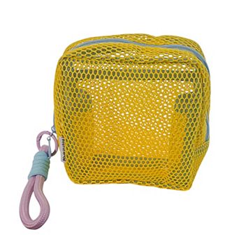 Women's Mesh Cosmetic Bag with Wrist Strap-Small Travel Organizer Pouch