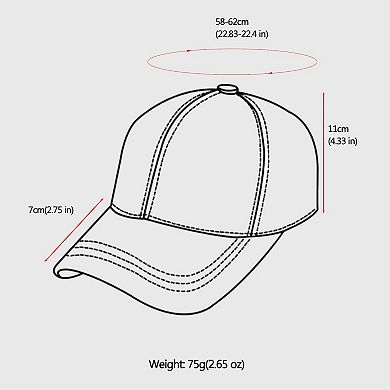 Women's Embroidered Heart Design Adjustable Baseball Cap