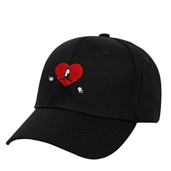 Women's Embroidered Heart Design Adjustable Baseball Cap