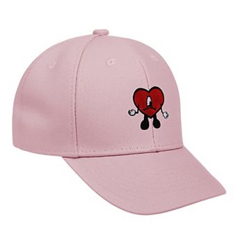 Women's Embroidered Heart Design Adjustable Baseball Cap