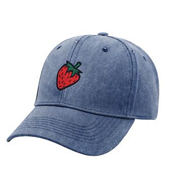 Women's Strawberry Embroidered Adjustable Baseball Cap
