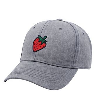 Women's Strawberry Embroidered Adjustable Baseball Cap