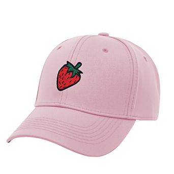 Women's Strawberry Embroidered Adjustable Baseball Cap