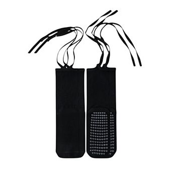 Women's 2-Pack Over-the-Calf Grip Socks with Ribbon Tie and Non-Slip Sole for Barre Pilates Yoga