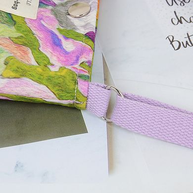 Women's Floral Canvas Crossbody Bag-Colorful Artistic Shoulder Purse