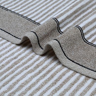 4Pcs Striped and Jacquard Pattern Cotton Bathroom Hand Towels, Soft Absorbent Hand Towels 13"x29"