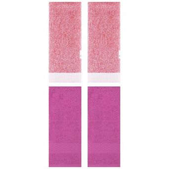 4 pc Solid Hand Towels, Soft Absorbent Decorative Hand Towel Set for Bath, Kitchen 13"x30"&13"x29"