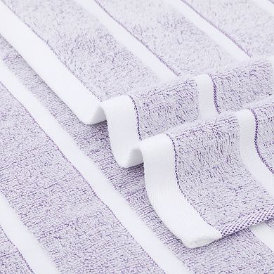4Pcs Striped Cotton Bathroom Hand Towels, Absorbent Soft Hand Towel for Kitchen, Spa, Gym 13"x29"