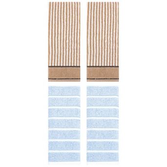 4 pc Striped Cotton Bathroom Hand Towels, Absorbent Soft Hand Towel for Kitchen, Spa, Gym 13"x29"