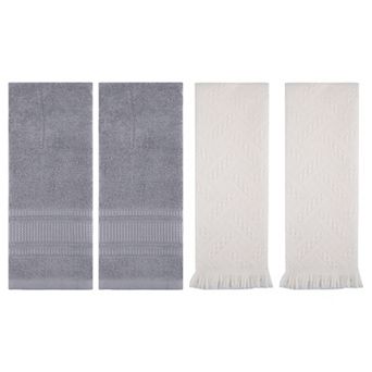 Cotton Hand Towel Set of 4, Soft Absorbent Hand Towels for Bathroom, Hand, Face 13"x29"