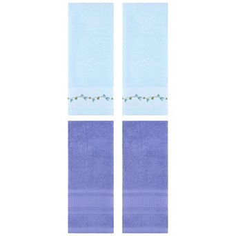 4 pc Hand Towels for Bathroom, Soft Absorbent Decorative Towel for Kitchen, Spa and Gym 13"x29"