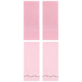 4 pc Hand Towels for Bathroom, Soft Absorbent Decorative Towel for Kitchen, Spa and Gym 13"x29"