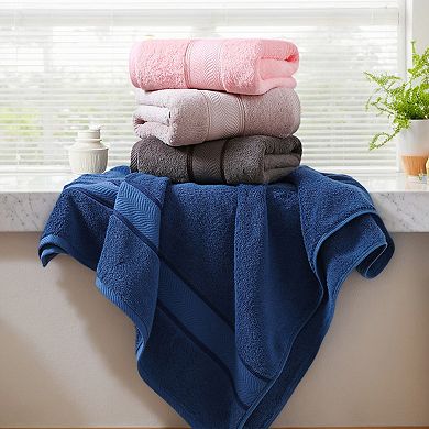 Hand Towels Set of 4 for Bathroom, Cotton Soft Absorbent Bathroom Decorative Towels 14"x30"