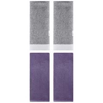 4 pc Solid Hand Towels, Soft and Absorbent Decorative Hand Towel Set for Bathroom 13"x30"&13"x29"