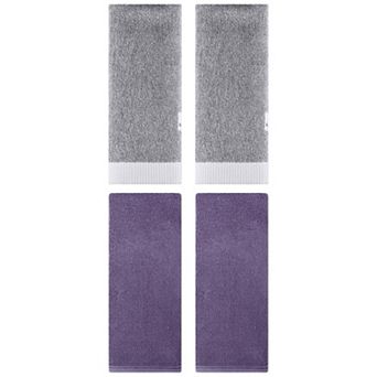 4 pc Solid Hand Towels, Soft and Absorbent Decorative Hand Towel Set for Bathroom 13"x30"&13"x29"