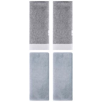4 pc Solid Hand Towels, Soft and Absorbent Decorative Hand Towel Set for Bathroom 13"x30"&13"x29"