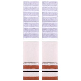 4 pc Striped Bathroom Hand Towels, 13"x29" Absorbent Soft Hand Towel for Kitchen, Spa, Gym
