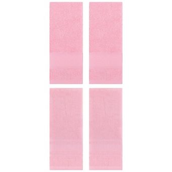 Striped Hand Towels Set of 4, Cotton Soft Absorbent Bathroom Decorative Towel 14"x30"&13"x29"