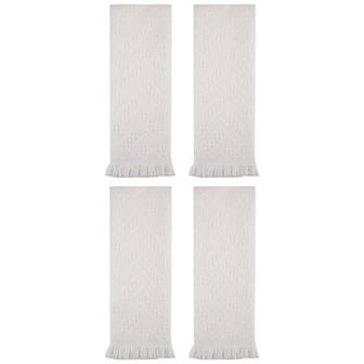 4 pc acquard Pattern Boho Decorative Hand Towels, Cotton Absorbent Soft Bathroom Towel Set 13"x29"