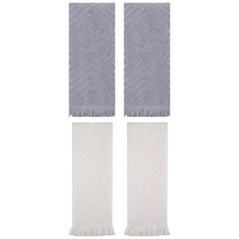 Cotton Hand Towels for Bathroom Set of 4, Soft and Absorbent Hand Towels 13"x29"