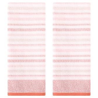 4 pc Striped Pattern Hand Towels, Soft Absorbent Hand Towel Bathroom Towels 13"x27"&15"x35"