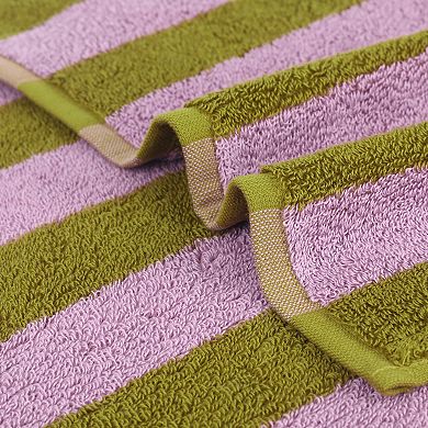 4Pcs Striped Hand Towels Set, Absorbent Soft Towel for Kitchen Spa Workout 14"x30"