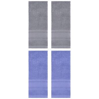 Waffle Cotton Hand Towel Set of 4, Solid Soft Absorbent Hand Towels for Bathroom, Hand, Face 13"x29"