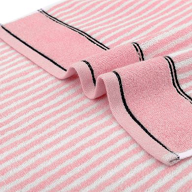 4Pcs Striped Cotton Bathroom Hand Towels, Soft Absorbent Hand Towel Set 13"x29"