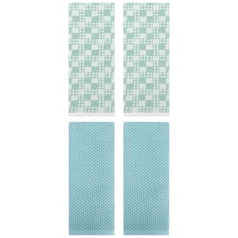 4 pc Waffle Hand Towel Set, Soft Towels for Bathroom, Hotel and Spa 13"x30"&13"x28"