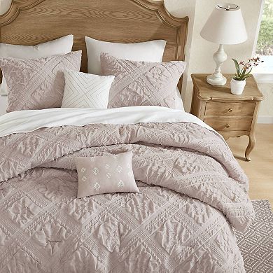 Madison Park Vera 5-pc. Sculpted Jacquard Comforter Set with Coordinating Throw Pillows