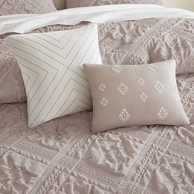 Madison Park Vera 5-pc. Sculpted Jacquard Comforter Set with Coordinating Throw Pillows