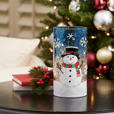 Studio 66 Frosty Snowman LED Vase Lighting Table Decor