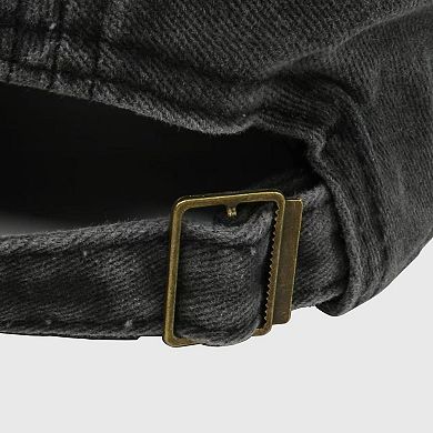 Women's Vintage Washed Baseball Cap with Cute Seal Embroidery